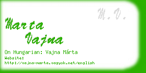 marta vajna business card